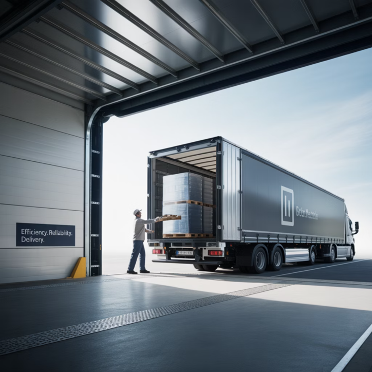 employé chargeant un camion