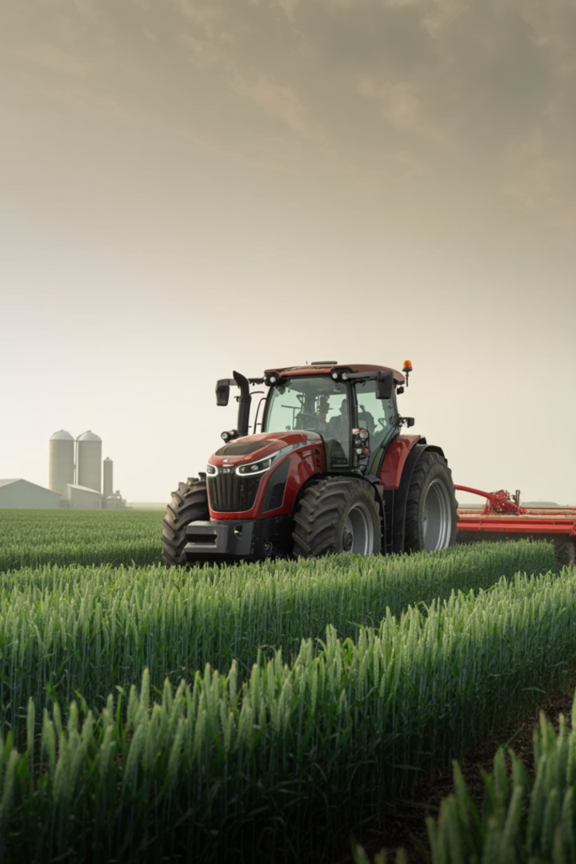 tracteur dans un champ